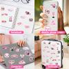 100PCS Racing Car Stickers Pink Race Car Notepads Party Favors Helmet Checkered Flag Steering Wheel Traffic Light Trophy Stop Waterproof Stickers for Kids Racings Prizes School Classroom Party Favors view 3