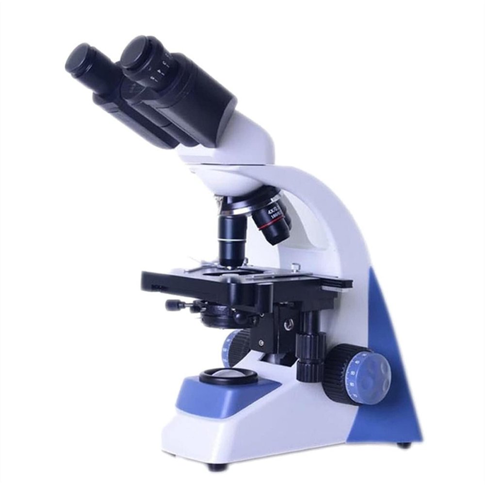1600X Binocular Biological Microscope for Teaching & Research, LED Light, Coaxial Focusing, 4 Objective Lenses, 30 Rotatable Eyepiece