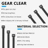 300 Pcs ZipTies, Assorted Sizes (6 Inch + 8 + 12 Inch), Black Self-Locking Nylon Cable Ties For Indoor And Outdoor Use view 3