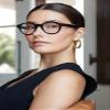 KFPH Vintage Round Blue Light Blocking Glasses, TR90 Lightweight Computer Gaming Eyeglasses for Women Men Anti Eyestrain UV (Black Frame) view 2