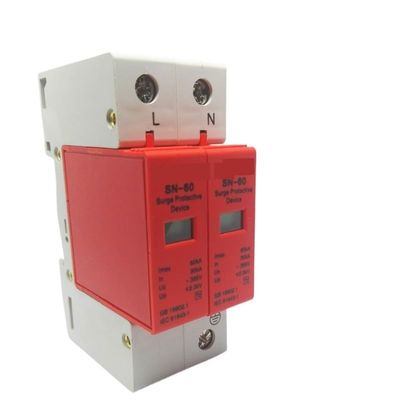 SPD 30KA - 60KA 1P+N Surge Arrester Protection Device Electric House Surge Protector D ~385V AC