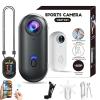 MGSTN POV 4K Pro HD Capture Camera, Ultra Wide Angle HD Action Camera, Hands-Free Mini Wearable Body Adventure Sports Cam with Audio Video, for Vlogging, Cycling, Motorcycle, Diving (Black, 1080P) view 1