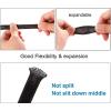 1/3.0M Black Insulated Braid Sleeving Cord Protector Wire Loom Tubing Cable Sleeve Split 12/20/30mm Width Expandable for USB Cable Power Cord Audio Video Cable(12 mm,1 m) view 2