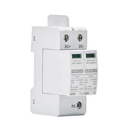 DC SPD Surge Protector 250V 500V 1000V Voltage 2P Lightning Protection 20KA 40KA High Current(2P DC250V)