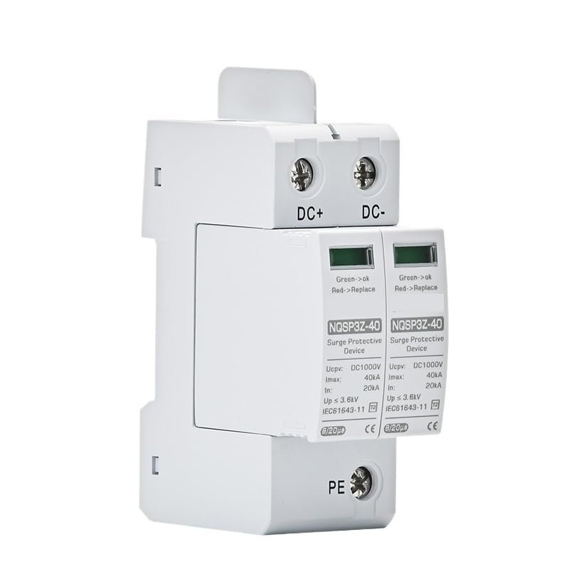 DC SPD Surge Protector 250V 500V 1000V Voltage 2P Lightning Protection 20KA 40KA High Current(2P DC250V)