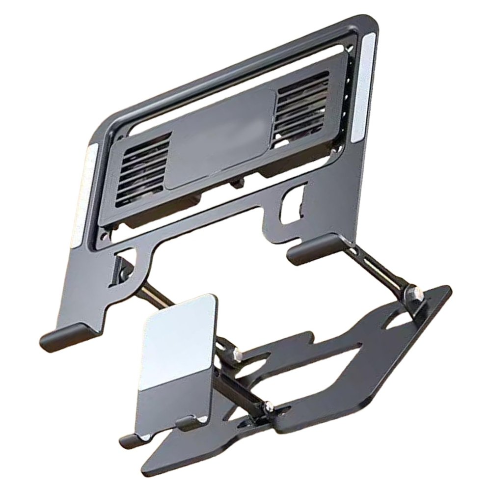 2 in 1 Laptop and Phone Stand Adjustable Bracket Heat Dissipation Portable Foldable Computer Ergonomic Laptop