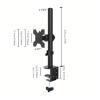 ZCERA Monitor Stand Suitable for Most 12-27 inch Computers, Most LCD LED Monitor Stands, Adjustable Height and Angle, Single Desk Mount view 2