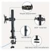 ZCERA Monitor Stand Suitable for Most 12-27 inch Computers, Most LCD LED Monitor Stands, Adjustable Height and Angle, Single Desk Mount view 3
