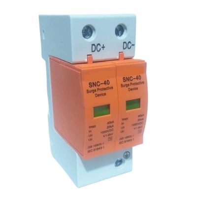 Surge Protective Device SPD DC 500V 800V 1000V 2P DC1000V 20KA 40KA Low-Voltage Arrester House din Rail 2 Poles Protector(500V)