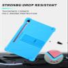 Case for Samsung Galaxy Tab S10 Lite Tablet 10.9 inch,WUNIAK Shock Proof Lightweight Stand Rubber Shell Protective Cover,Kids Friendly Soft Silicone Adjustable Stand Cover,LIGHTBLUE view 2