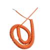 Telescopic Spiral Cable, Spring Spiral Coil Cable 2 Core 20AWG Orange PU Stretch 1-15M(Stretch 1 Meter) view 1