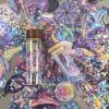 100Pcs Gothic Fantasy Holographic Glitter Aesthetic Stickers Transparent Mushroom and Magic Stickers for Scrapbook, Journals, Stationery, Notebook (Agaric+Magic) view 1