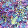 100Pcs Gothic Fantasy Holographic Glitter Aesthetic Stickers Transparent Mushroom and Magic Stickers for Scrapbook, Journals, Stationery, Notebook (Agaric+Magic) view 3