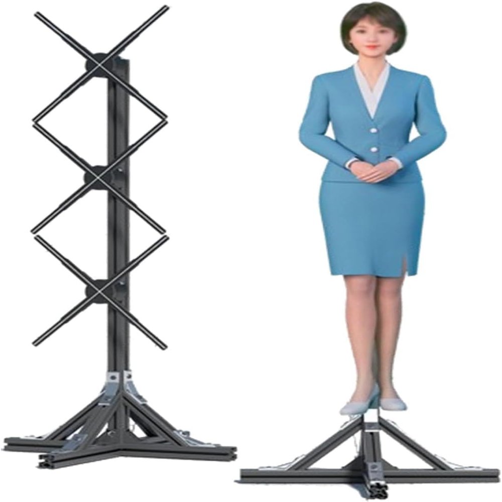 50cm 3D Hologram Fan Projector - Life-Size Holographic Display for Advertising, Modular Video Wall (1x3 Configurable)
