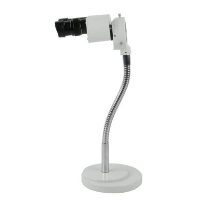8X Binocular Stereo Microscope with Multi-Angle Hose Arm, WF10X Eyepiece, 0.8X Objective for Soldering, PCB Repair, Lab & School Use