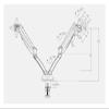 HFFFXRCY DLB502-D Desktop 10"-27" Dual Screen Monitor Stand Fully Dynamic LED LCD Computer Monitor Mounting Arm Each Bearing 1.5-5kg view 2