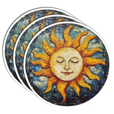 3PCS Sunshine Sticker Pack  Cute Yellow Sun Stickers for Adults, Waterproof Vinyl Decals for Water Bottles, Laptop, Scrapbook, Party Supplies, Sunshine Gifts, Sun Party Favors & Decor