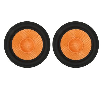 1 Inch Inner Diameter Speaker Cone Drum Paper, Subwoofer Drum Paper Replacement, Orange Diaphragm with Rubber Surround for Enhanced Sound Quality, Rubber