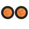 1 Inch Inner Diameter Speaker Cone Drum Paper, Subwoofer Drum Paper Replacement, Orange Diaphragm with Rubber Surround for Enhanced Sound Quality, Rubber view 1