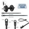 8 inch Black Zip Ties With Screw Hole,Heavy Duty Cable Ties for Cords 75 lbs Mountable head Zip Tie Screw Mount,Zip Wall Wire Ties for Indoor and Outdoor Use (50, 8 IN) view 2