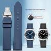 Fluororubber Watchband For Longines Spirit Pin Buckle Butterfly Buckle Quick Release Watch Strap(Sky blue r2,22mm) view 2