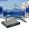 5 in 1 Type C Multi Function Docking Station, USB C Hub with DP USB PD, 4K HD Video Output, Aluminum Alloy Adapter for Laptop PC Pro Air, Supports view 4