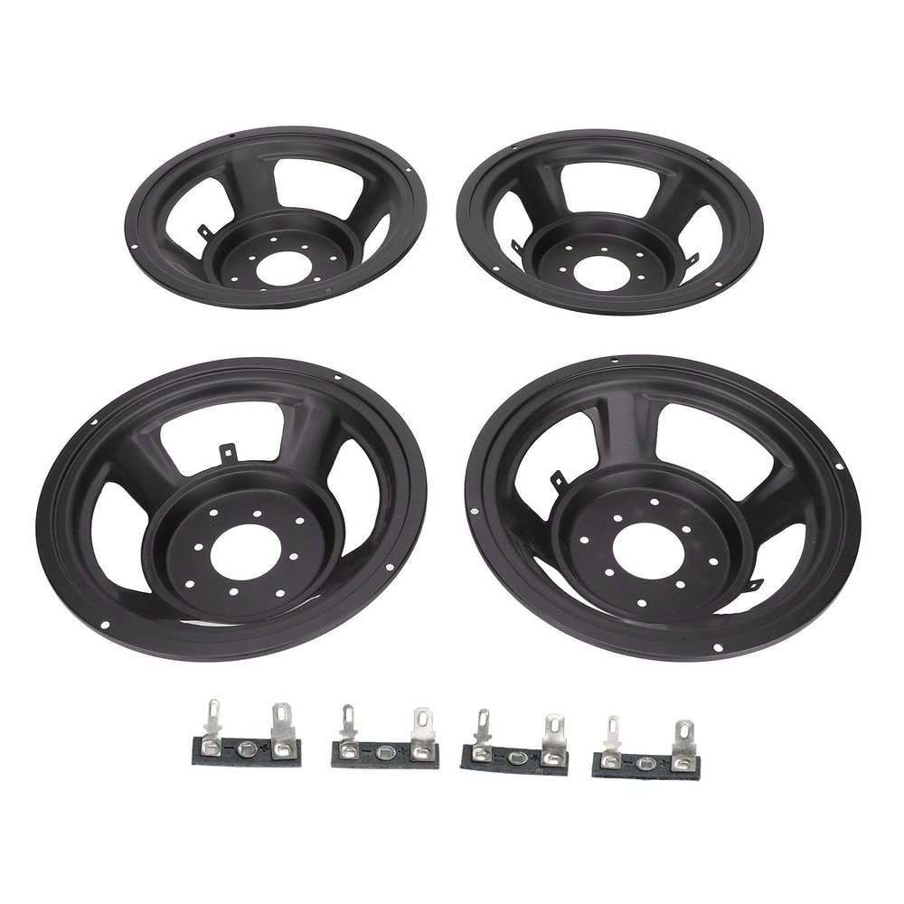 4pcs Speaker Basin Stand, Reverse Subwoofer Basin Bracket, Repair Parts for 8 Inch Speakers, Temperature Iron Frame, DIY Speaker Accessories with 4 Foot Weld Pads