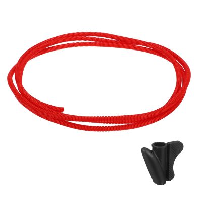 MECCANIXITY Split Wire Loom Tubing 1/4"(6.5mm) ID 10FT(3.0m) with Installation Tool, Heat & Cold Resistant -40F to 257F Plastic Flexible Conduit Cord Protector for Electrical Wires Cable, Red