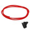 MECCANIXITY Split Wire Loom Tubing 1/4"(6.5mm) ID 10FT(3.0m) with Installation Tool, Heat & Cold Resistant -40F to 257F Plastic Flexible Conduit Cord Protector for Electrical Wires Cable, Red view 1
