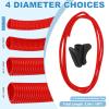 MECCANIXITY Split Wire Loom Tubing 1/4"(6.5mm) ID 10FT(3.0m) with Installation Tool, Heat & Cold Resistant -40F to 257F Plastic Flexible Conduit Cord Protector for Electrical Wires Cable, Red view 2