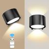 BKBXRSYR Wall Light Led for Bedroom Magnetic USB Rechargeable Reading Light Bed Eyefriendly Wall Lamp with Remote Control and Timer No Drilling view 3