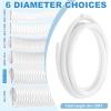 MECCANIXITY Split Wire Loom Tubing 3/4"(20mm) ID 20FT(6m) Wire Loom Tubing Heat & Cold Resistant -40F to 257F Plastic Flexible Conduit Cord Protector for Electrical Wires Cable, White view 2