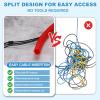 MECCANIXITY Split Wire Loom Tubing 3/4"(20mm) ID 20FT(6m) Wire Loom Tubing Heat & Cold Resistant -40F to 257F Plastic Flexible Conduit Cord Protector for Electrical Wires Cable, White view 4