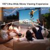 180inch Projector Screen with Stand, 16:9 4K HD Outdoor Portable and Foldable Projection Movie Screen for Theater Backyard Movie Night view 2