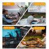 180inch Projector Screen with Stand, 16:9 4K HD Outdoor Portable and Foldable Projection Movie Screen for Theater Backyard Movie Night view 3
