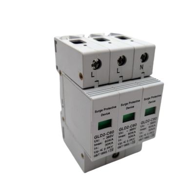 AC SPD 2P 3P 4P 20ka 40ka 60ka AC275v 385V 420v House Lightning Surge Protector Protection Low-Voltage Arrester Device(3p,30-60KA,385v)