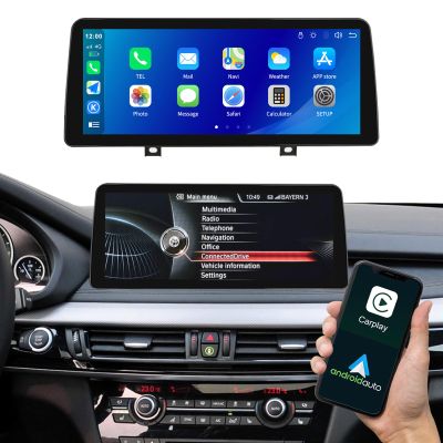 12.3 Inch Car Upgrade Screen Wireless Carplay for BMW X5 F15 2014-2016 with NBT System Support Wireless Android Auto,Bluettoth,Mirrorlink,Siri,GPS,Rear Camera,Original Car Functions