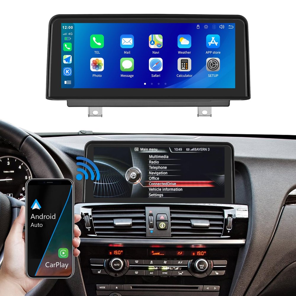 10.25 Inch Touchscreen Car Stereo for BMW X3 F25 X4 F26 2014-2016 with NBT System Car Audio Receiver Support GPS,Mirrorlink,Bluetooth,Siri,Rear Camera