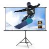100/120in Projector Screen with Tripod Stand, 16:9 Wall Mounted Projection Movie Screen for Home Cinema Theater(100inch(16:9)) view 1
