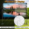 84/100/120inch Projector Screen with Stand, Foldable Outdoor Projection Screen 16:9 HD 4K with Carry Bag for Home Theater or Office(100inch(16:9)) view 4