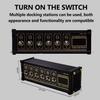 6 Ports USB C Splitter, 6 Port USB Docking Station, 9 USB Convenient Input Ports, Voice Control Function, Laptop Docking Stations, Data Transmission for Phones, Tablets, and Gadgets view 4