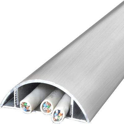 Aluminum Cable Raceways, 1m/3.3ft Long Cable Hiders Floor Wire Protector, Doorway Floor Cord Covers for Wires, Can Storage 3 Cable