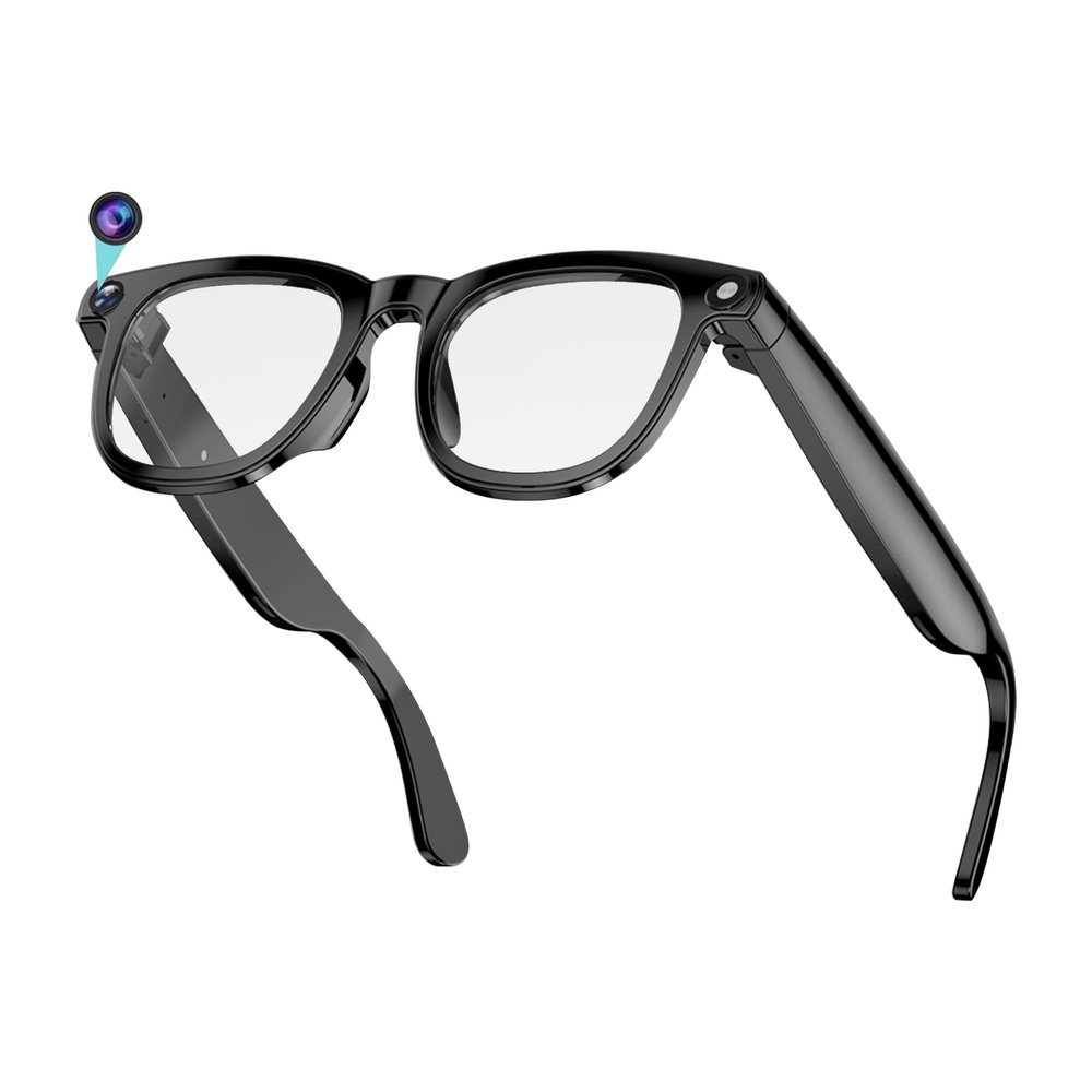 Jundio AI Smart Glasses with 8MP Camera, 1080P HD Video & Photo Recording, Real-Time Translation, Anti-Blue Light Lenses, Camera Glasses for Men Women Ideal for Outdoor Sports, Cycling, Hiking