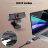 GFHSKRPL 4K 3.0 Webcam Wide Angle Computer Camera for Laptops Meetings Conferences Live Streaming view 3