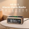 Digital Alarm Clocks Radio for Bedrooms,FM Radio & White Noise Sound Machine with Timer,Bluetooth Speaker,Dual Alarm Clock with Wireless Charging,Dimmable Big LED Display,Holiday Gifts for Men Women view 2