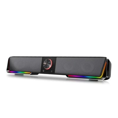 GFHSKRPL Support Aux 3.5 Surround RGB Speakers Column Sound Bar for Computer PC Loudspeakers