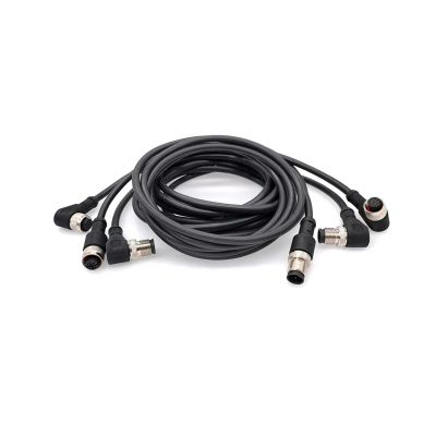 BHUPWZE M12 Sensor Connector Cable/Head Waterproof Line Male Female 2m Wire 4Pin 5Pin 8Pin Connectors(Straight M to M 5 p)