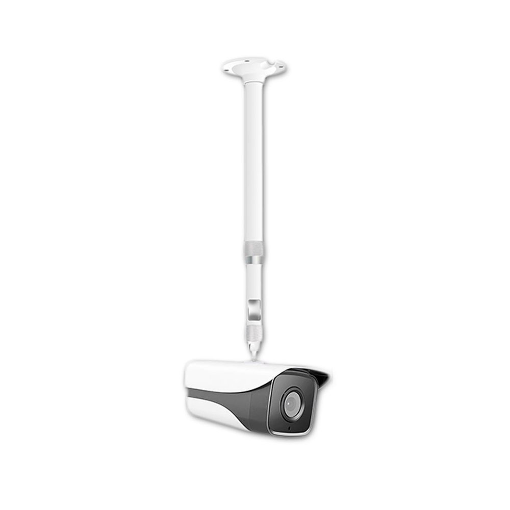 Drop Ceiling Camera Mount, Outside Security Extension Pole for Camera, Telescopic Adjustable, Aluminum Alloy Material(24-47in/0.6-1.2m(White))