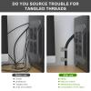AOOTOOSPORT 20-Pack Large Reusable Self-Adhesive Cable Ties cable management Adjustable Hook & Loop Straps for Organizing Data Cables, Wires, Headphones Under-Table Cord Management for Home, Office view 4