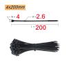 100 PCS Self-locking Plastic Nylon Tie Fastening Strap Cable-Tie-Set Cable Zip Tie Fastening lock up(4x200mm) view 2